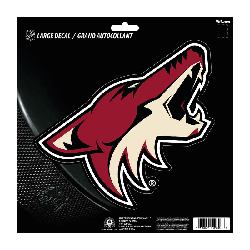 NHL Arizona Coyotes Decal Large 8"X8" Auto RV Boat Cooler Luggage