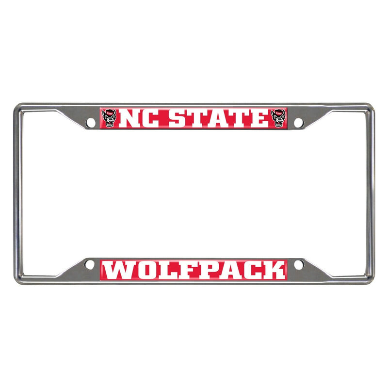 NCAA NC State Wolfpack Chrome Metal License Plate Frame