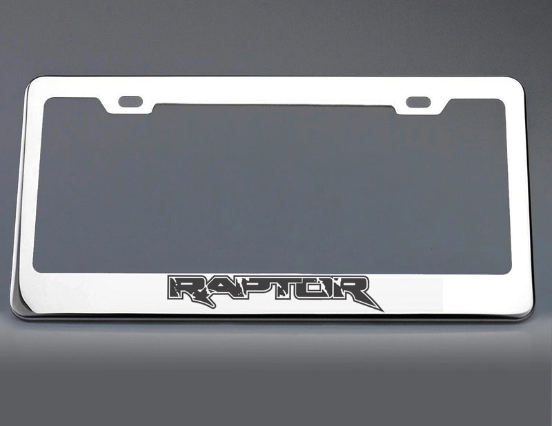 Ford Raptor License Plate Frame Stainless Steel with Laser Engraved