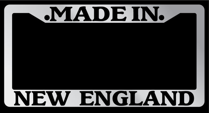 Chrome License Plate Frame "Made in New England" Auto Accessory Novelty 2400  Mod-GRAPH9856236-1664