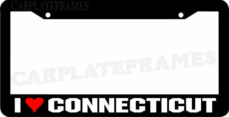 I LOVE Connecticut License Plate Frame