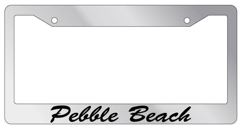 Chrome METAL License Plate Frame Pebble Beach Cursive Auto Accessory 2502  Mod-GRAPH9856236-9664