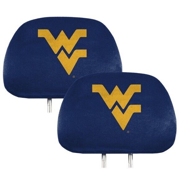 NCAA West Virginia Mountaineers New 2-Piece Printed Headrest Covers