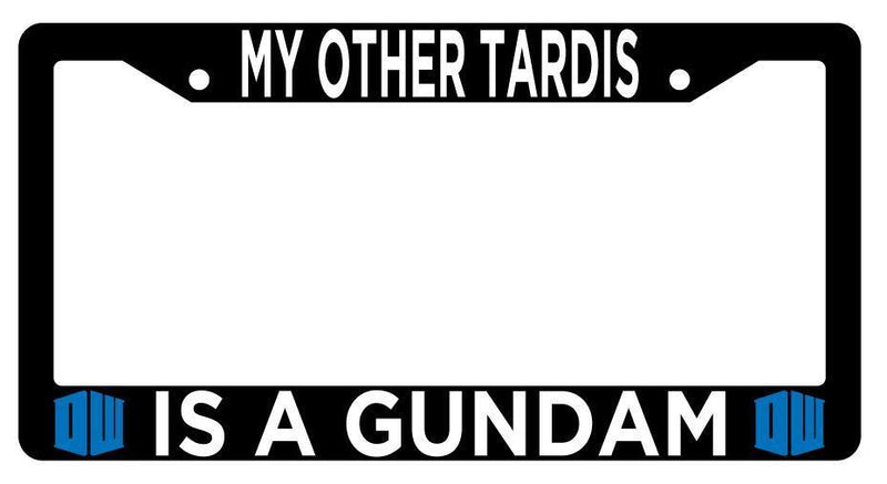 Black License Plate Frame Auto Accessory Other Tardis Is A Gundam  Mod-GRAPH9856236-3742