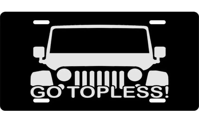 License Plate Go Topless Truck Auto car tag Aluminum