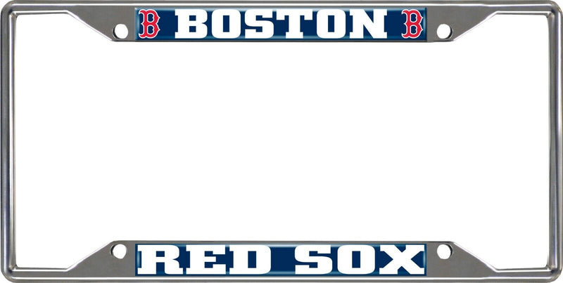 MLB Boston Red Sox Chrome Metal License Plate Frame