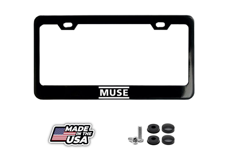 MUSE Black License Plate Frame