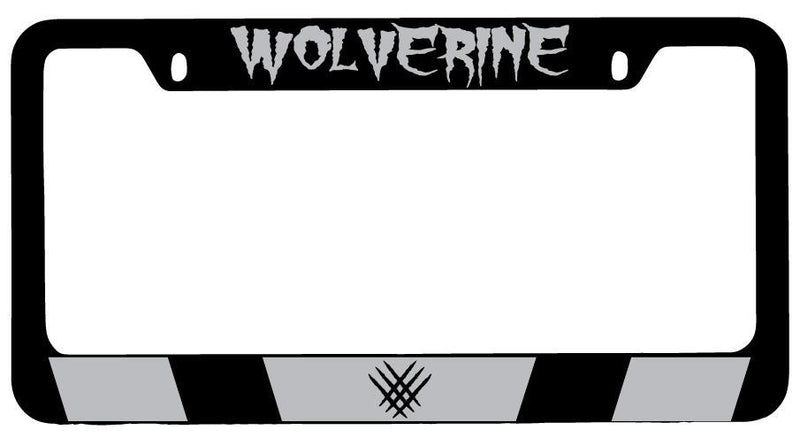 Wolverine Black METAL License Plate Frame Auto For Marvel  Mod-GRAPH9856236-7876