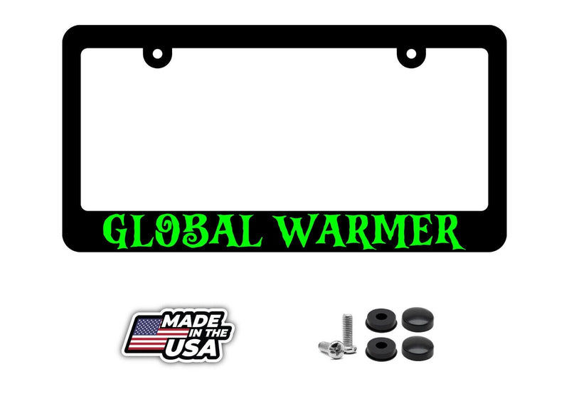 Global Warmer Funny Earth Climate Diesel JDM Car Truck License Plate Frame
