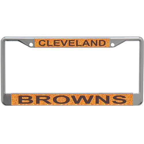 NFL Cleveland Browns Metal Inlaid Acrylic License Plate Frame