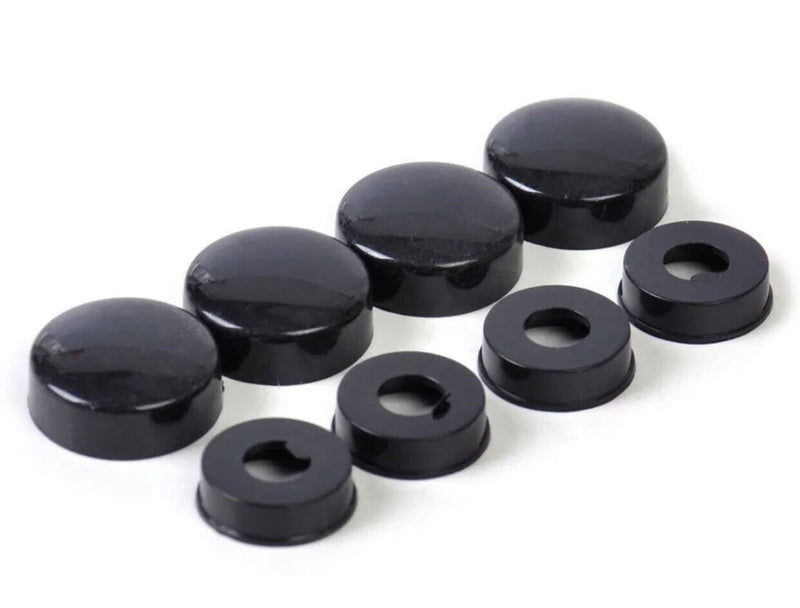 4 Black License PlateMounting Holder Frame Shield Screw Cap Cover Brand New