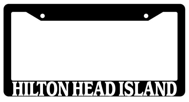 Black License Plate Frame New City State Hilton Head Island Auto Accessory 1350  Mod-GRAPH9856236-1419