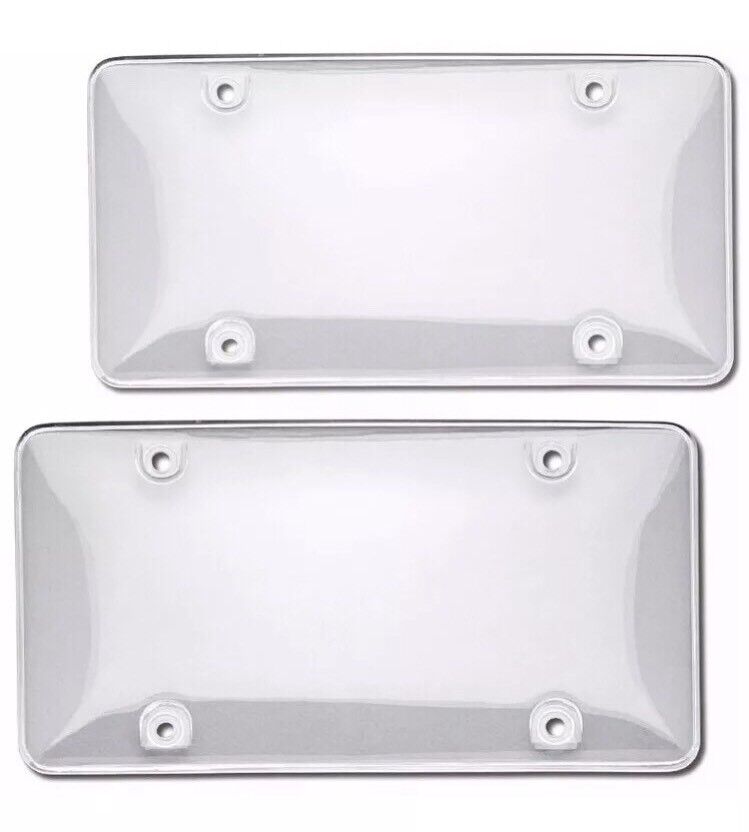 License Plate Cover Traffic Heavy Duty Clear Bubble Design Unbreakable Quality