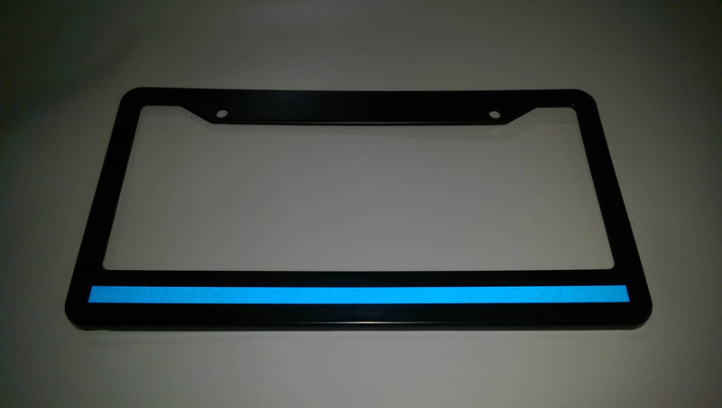 Blue Line License Plate Frame thin REFLECTIVE Support The Police Safety