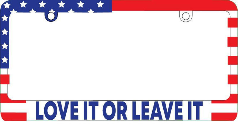 Love It Or Leave It 3D USA Flag Plastic License Plate Patriotic  Mod-GRAPH9856236-3923