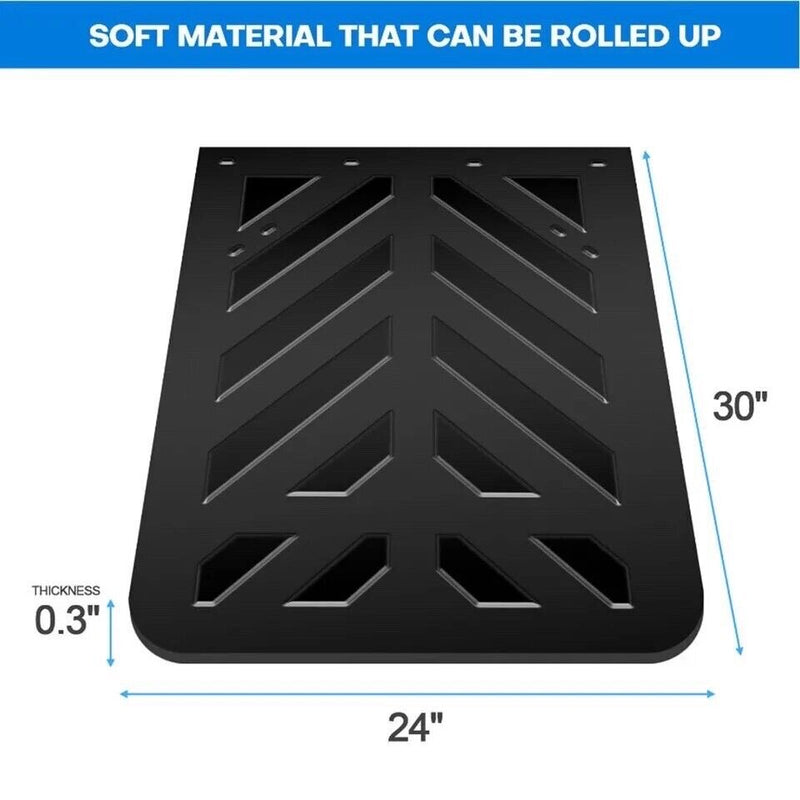 Mud Flaps Semi Truck Trailer Rubber 30" x 24" 1 Pair 3/8" Thick Design Chevron