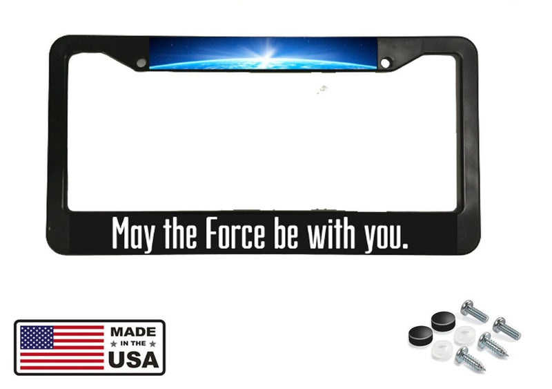 May the force be with you Star Wars Jedi Rebel Sith Car SUV License Plate Frame