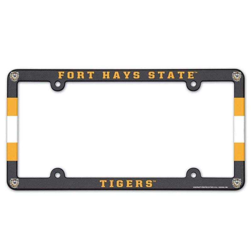 NCAA Fort Hayes State Tigers Plastic License Plate Frame