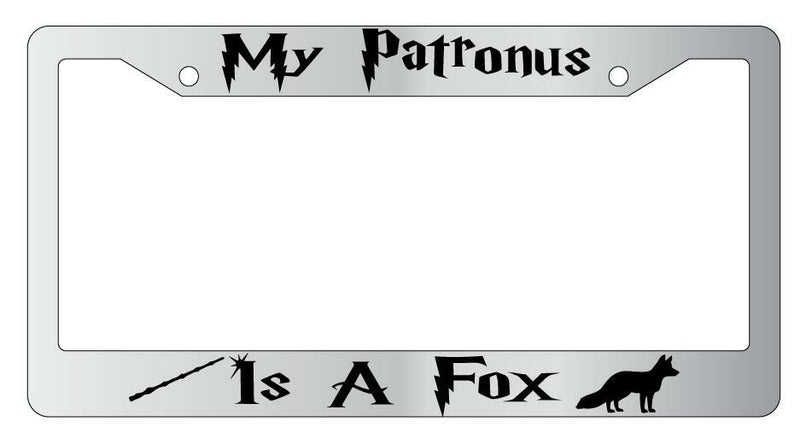 My Patronus Is A Fox Chrome METAL License Plate Frame For Harry Potter  Mod-GRAPH9856236-10057