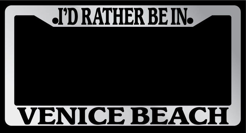 Chrome METAL License Plate Frame I&