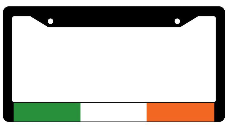 Ireland Black Plastic License Plate Frame Auto Accessory World Flags  Mod-GRAPH9856236-2207