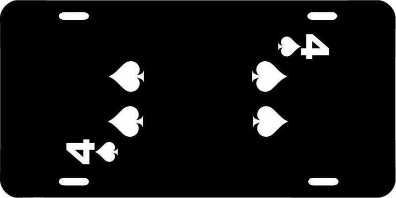 Four Of Spades Black Vanity License Plate Mod-GRAPH9856236-7727