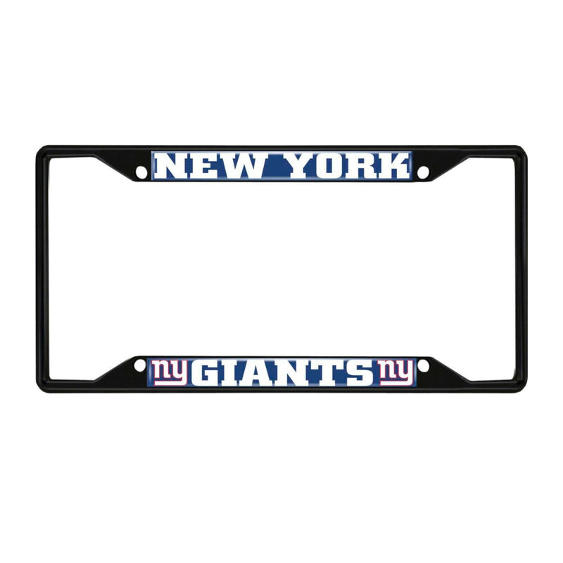 NFL New York Giants Black Metal License Plate Frame