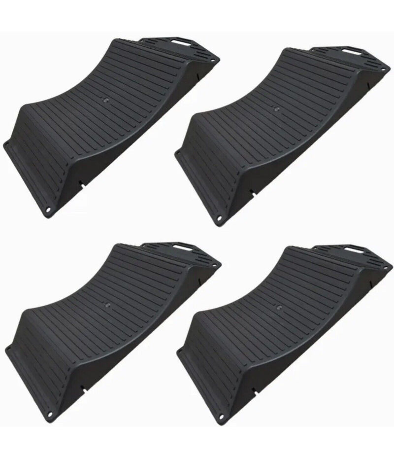 4Pcs Black Premium Quality Portable Tire Saver Ramps For Flat Spot and Flat Tire