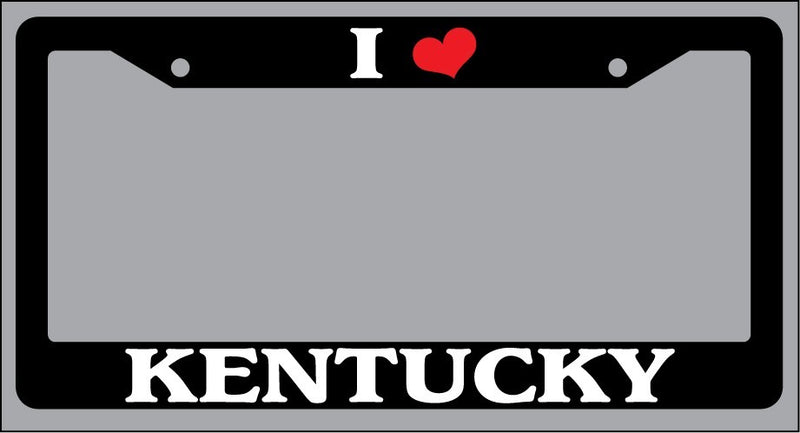 Black License Plate Frame "I Heart Kentucky" Auto Accessory 1503  Mod-GRAPH9856236-1118