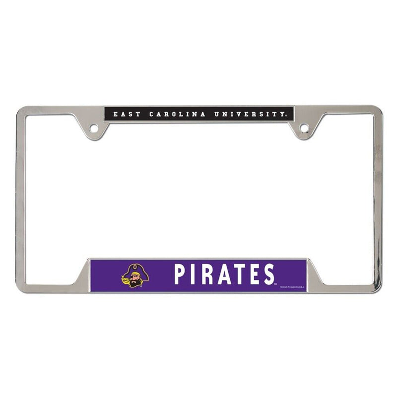 NCAA East Carolina Pirates Chrome License Plate Frame