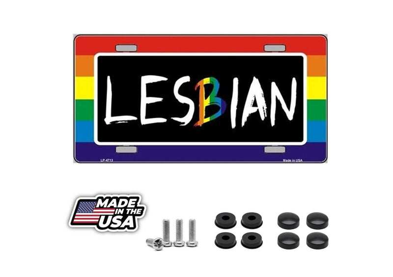 Lesbian Gay Pride Vanity Metal Novelty License Plate