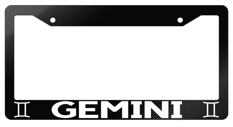 Glossy Black License Plate Frame Auto Accessory Gemini  Mod-GRAPH9856236-7411