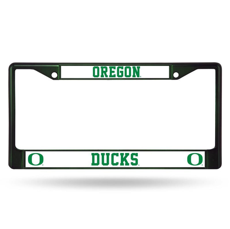 NCAA Oregon Ducks Team Color Chrome License Plate Frame