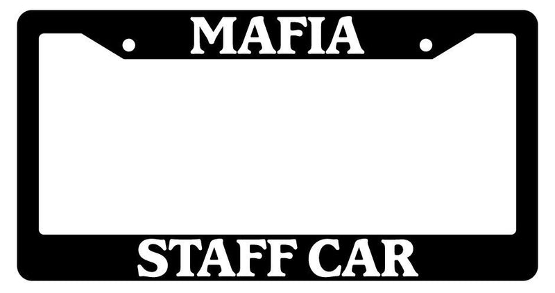 Black License Plate Frame Mafia Staff Car Auto Accessory Novelty  Mod-GRAPH9856236-2241
