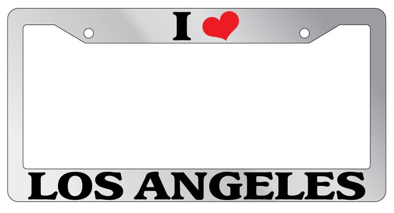 I HEART LOS ANGELES Chrome METAL License Plate Frame Auto  Mod-GRAPH9856236-10237