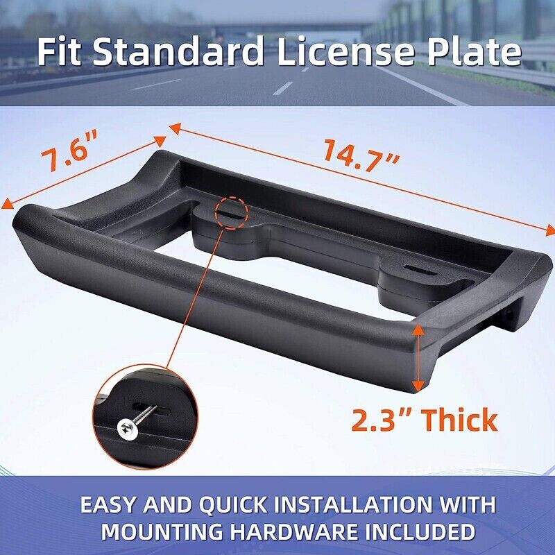 Car License Plate Frame Front Bumper Guard Mounting Screws Protector Rubber Kit