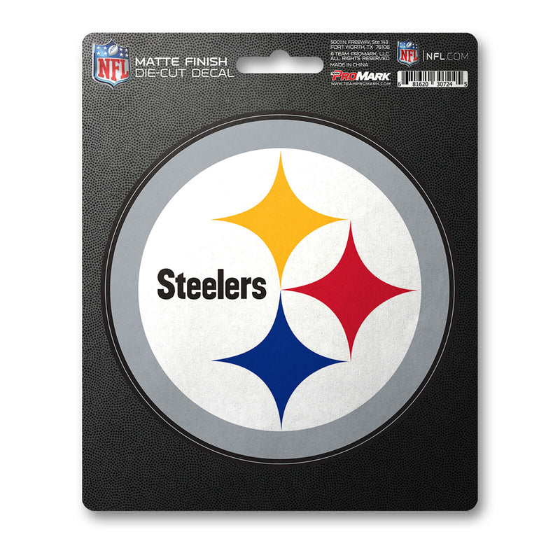 NFL Pittsburgh Steelers Decal Matte 5"X6.25" Auto Boat Cooler Luggage