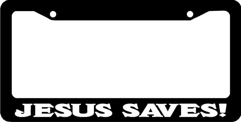 JESUS SAVES CHRISTIAN License Plate Frame