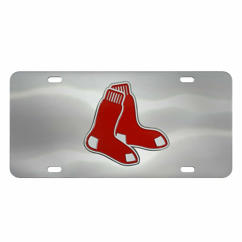 MLB Boston Red Sox Chromed Steel Diecast Emblem Front License Plate