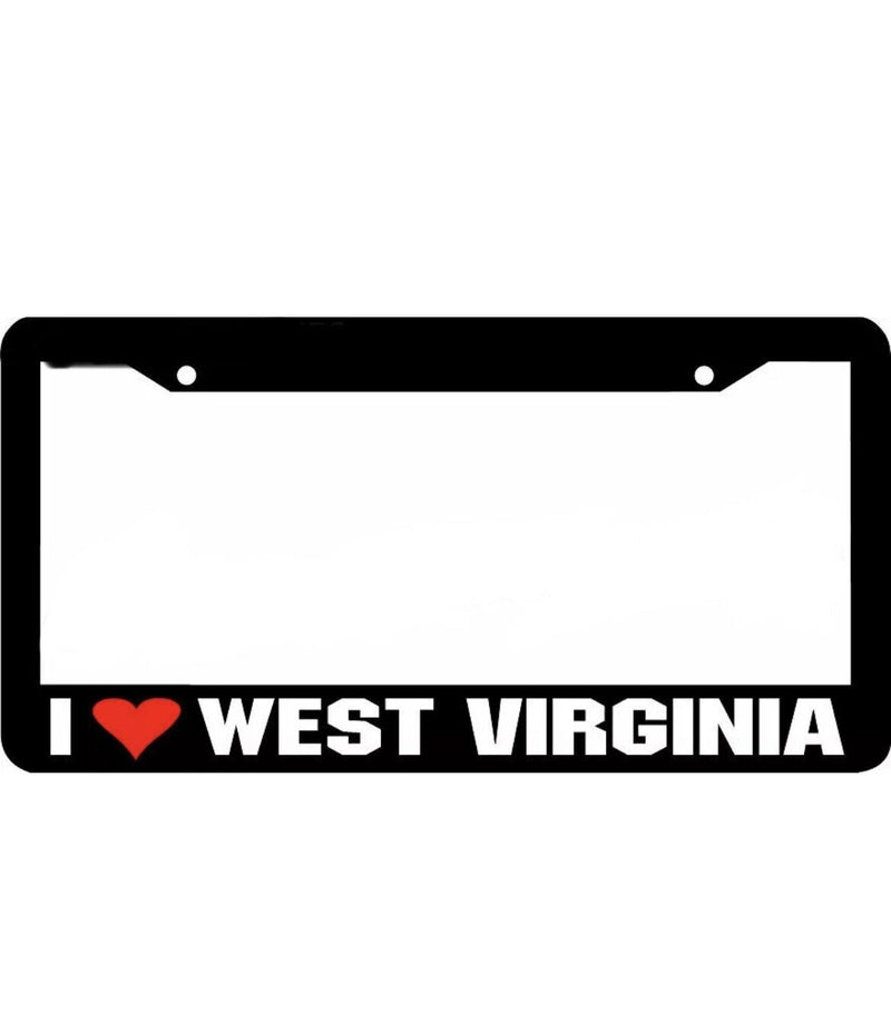 I LOVE West Virginia License Plate Frame
