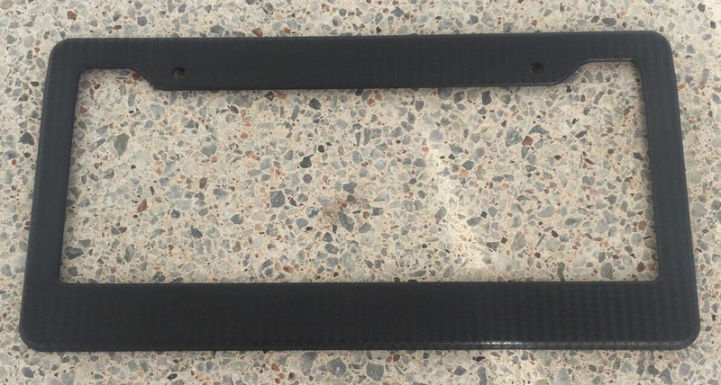 2 x JDM Black Carbon Fiber Look License Plate Frame Cover Front Rear US Size
