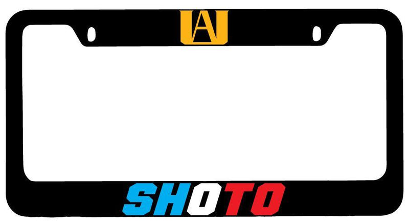Shoto Black METAL License Plate Frame Auto My Hero Academia  Mod-GRAPH9856236-8674