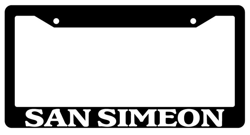 Black License Plate Frame San Simeon City State Auto Accessory Novelty 1600  Mod-GRAPH9856236-366