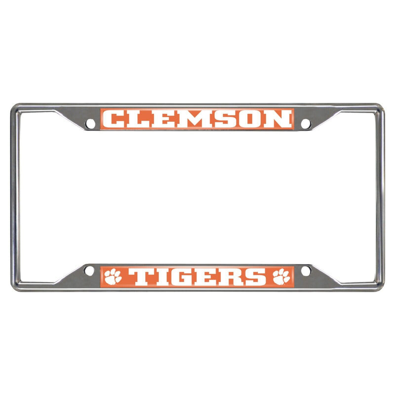 NCAA Clemson Tigers Chrome Metal License Plate Frame