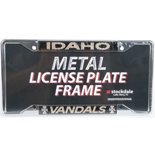 NCAA Idaho Vandals Metal License Plate Frame W/domed Insert - Idaho/vandals