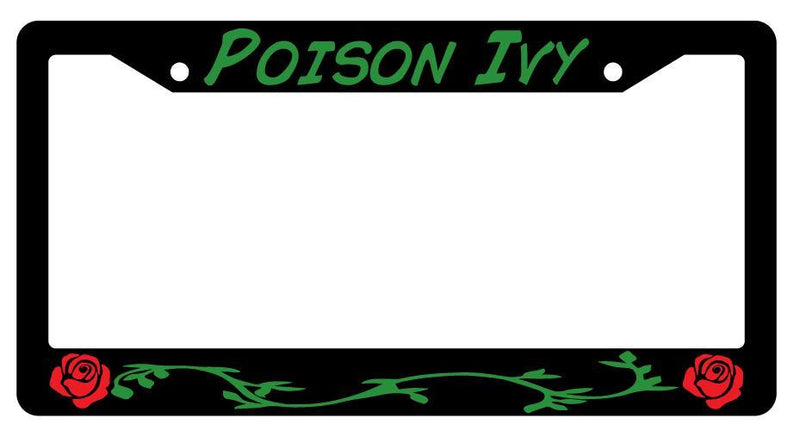Poison Ivy Black Plastic License Plate Frame DC  Mod-GRAPH9856236-4094