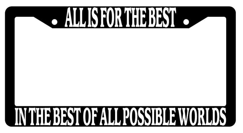 Black License Plate Frame Auto Accessory All-Is-For-The-Best  Mod-GRAPH9856236-682