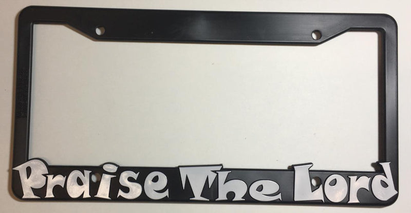 Black 3D License Plate Frame Praise The Lord Auto Accessory  Mod-GRAPH9856236-32