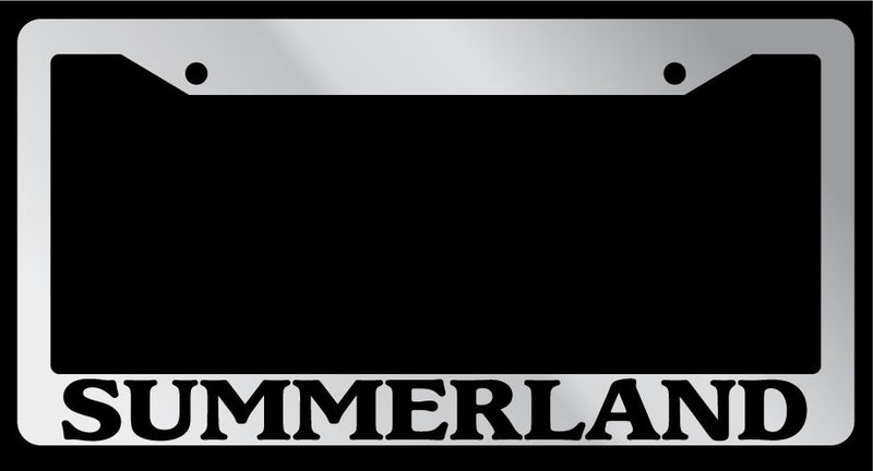 Chrome License Plate Frame "Summerland" Auto Accessory Novelty  Mod-GRAPH9856236-4205