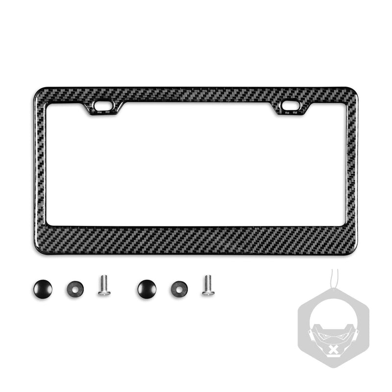 Real 100% Carbon Fiber License Plate Frame Cover With Free Caps US Stock
